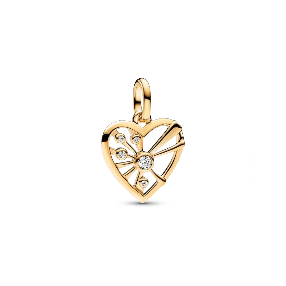 Heart & Rays Medallion Charm