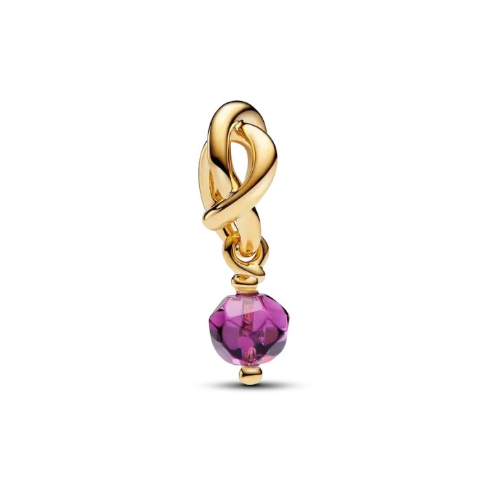 February Engravable Dangle Charm Necklace Set - Image 5