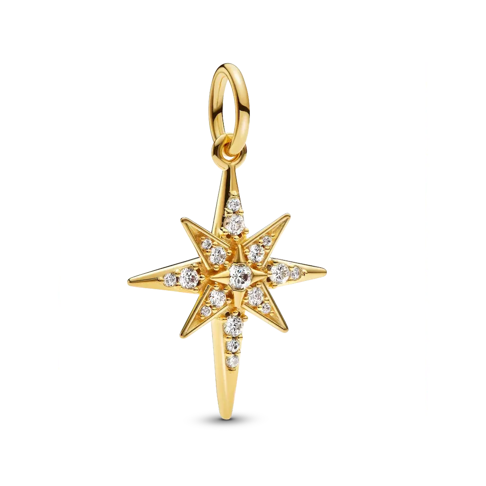 Sparkling North Star Dangle Charm