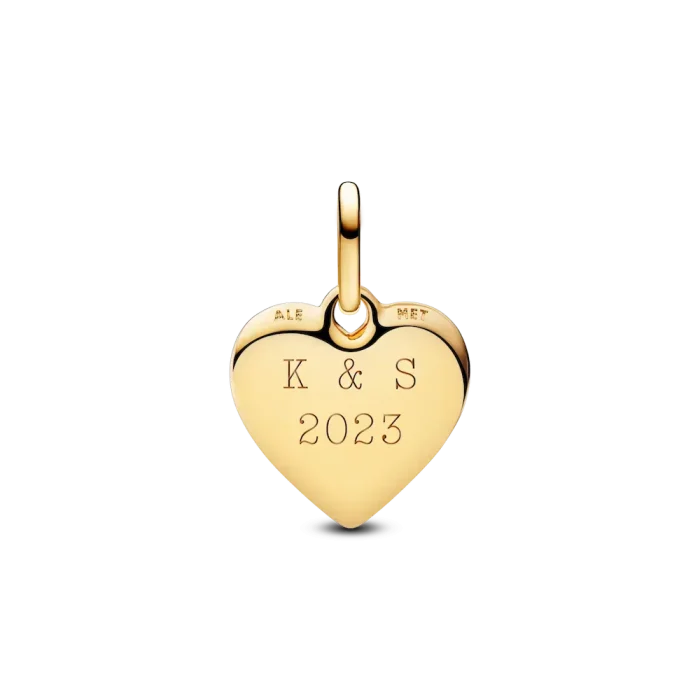 Engravable Heart Medallion Charm - Image 5