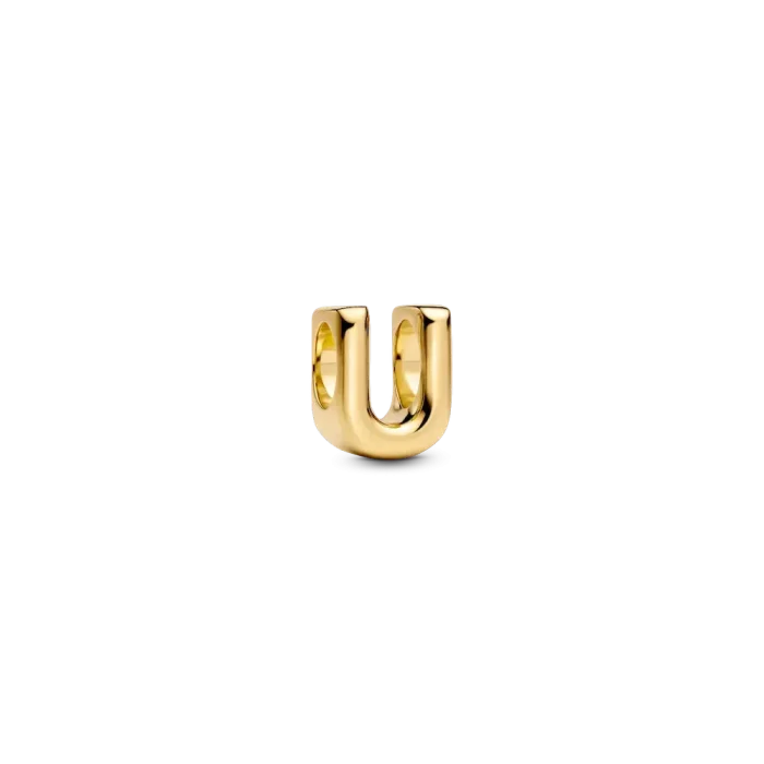 Letter U Charm Necklace - Image 2