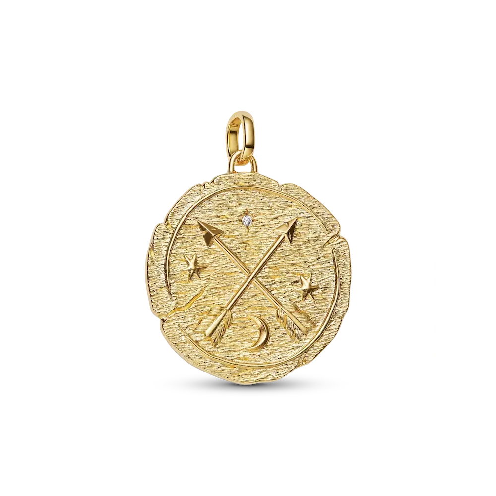 Crossing Arrows Oversized Medallion Charm