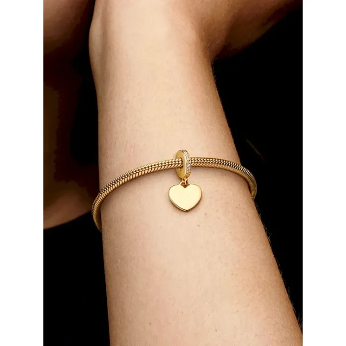 Engravable Heart Tag Dangle Charm - Image 2