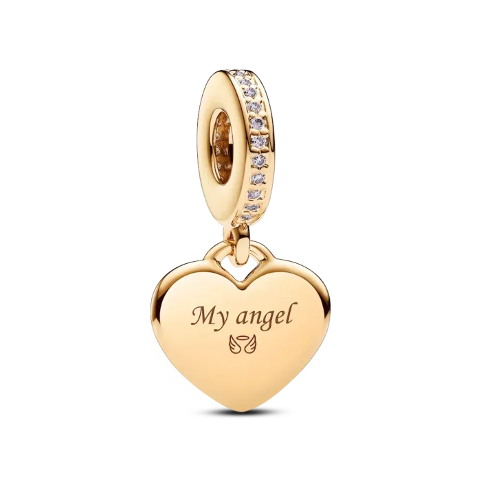 Engravable Heart Tag Dangle Charm - Image 4