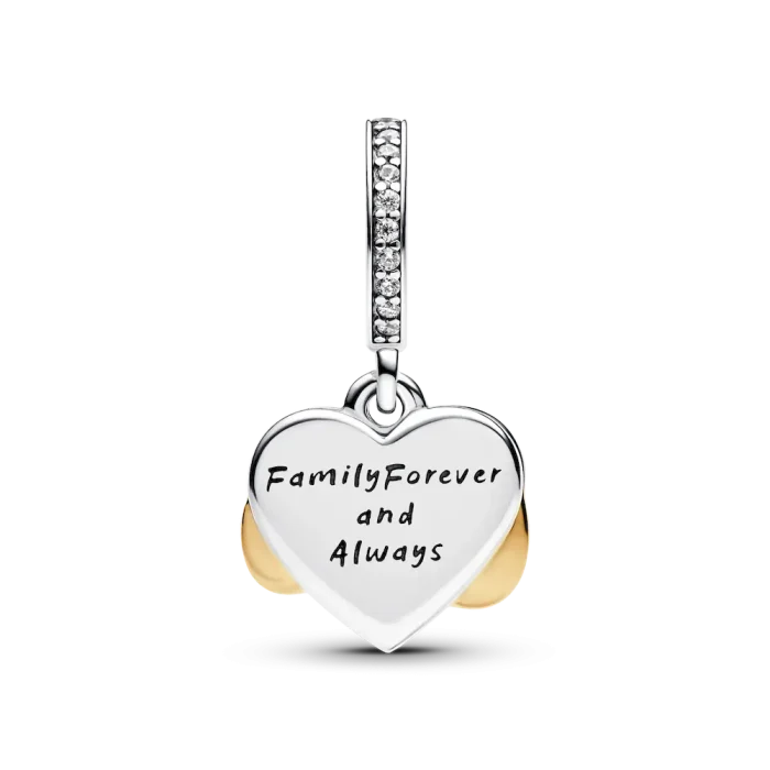 Sparkling Infinity Heart Dangle Charm - Image 2