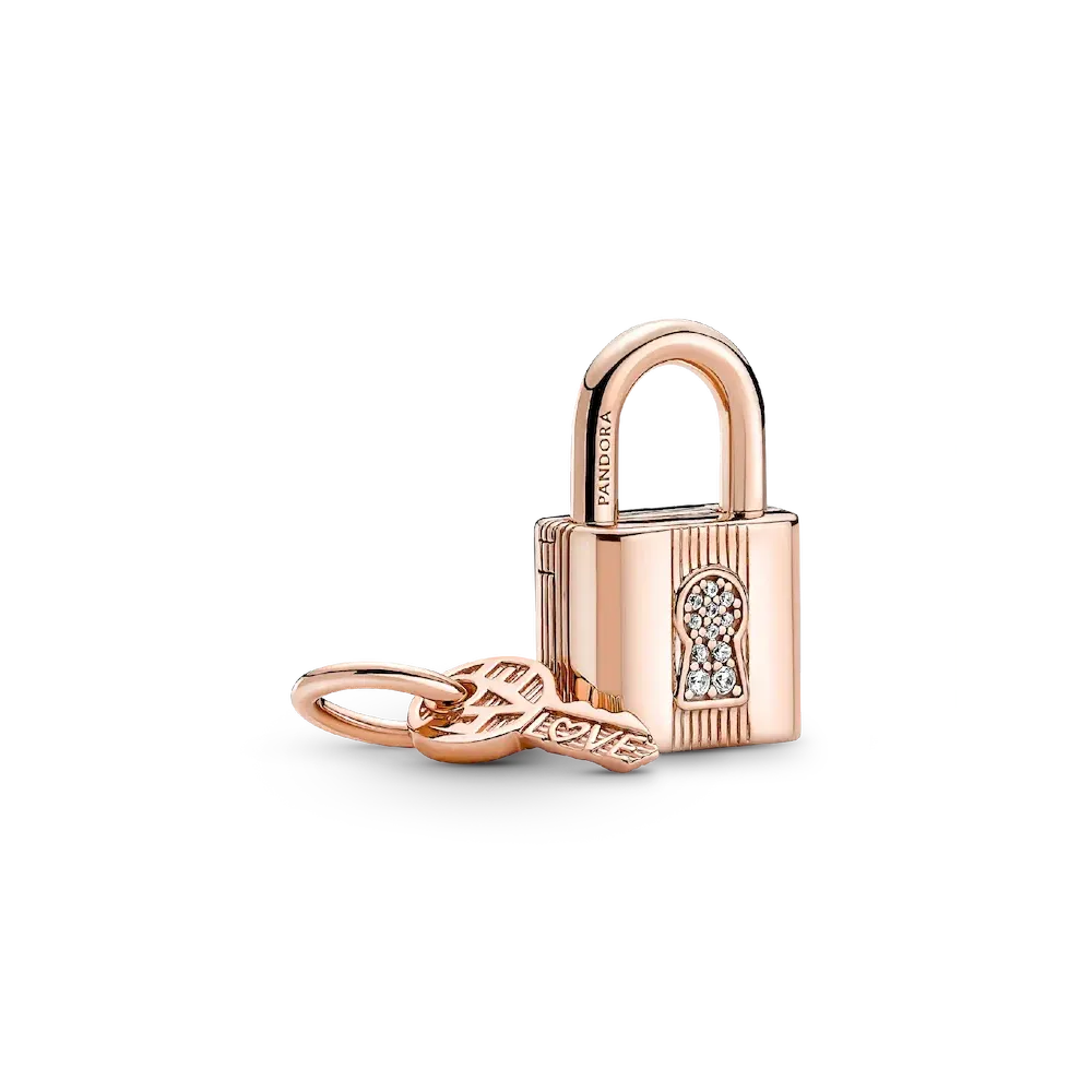 Padlock & Key Dangle Charm
