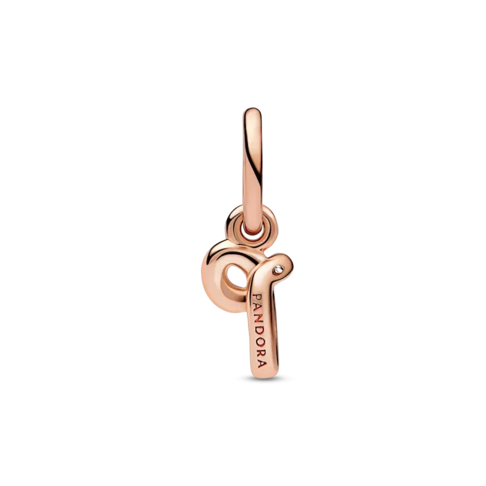 FINAL SALE - Letter P Script Alphabet Dangle Charm - Image 4