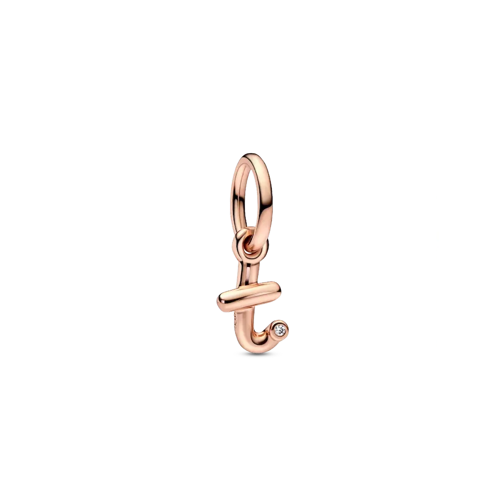 FINAL SALE - Letter T Script Alphabet Dangle Charm