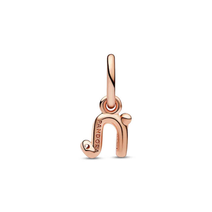 FINAL SALE - Letter N Script Alphabet Dangle Charm - Image 3