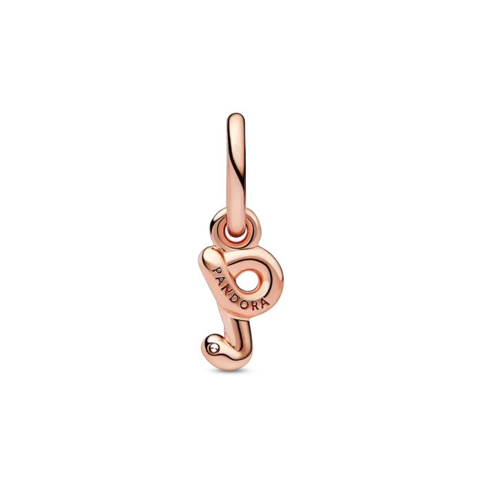 FINAL SALE - Letter Q Script Alphabet Dangle Charm - Image 4