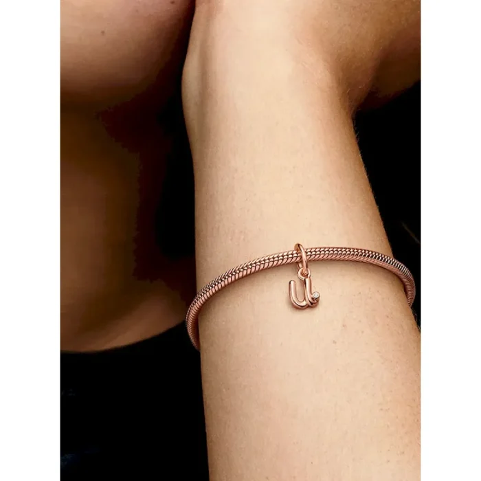 FINAL SALE - Letter U Script Alphabet Dangle Charm - Image 2