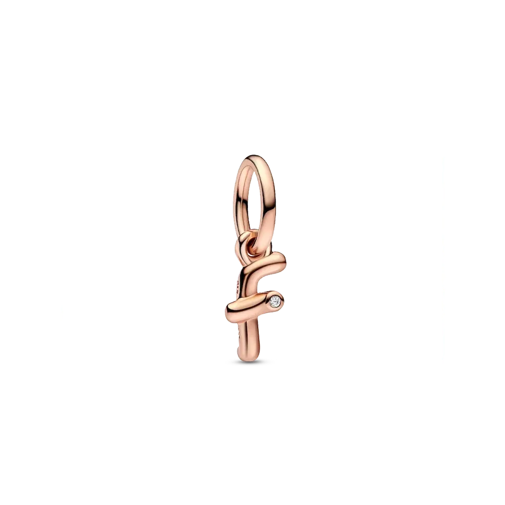 FINAL SALE - Letter F Script Alphabet Dangle Charm