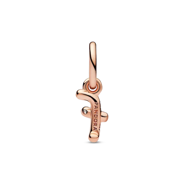 FINAL SALE - Letter F Script Alphabet Dangle Charm - Image 4