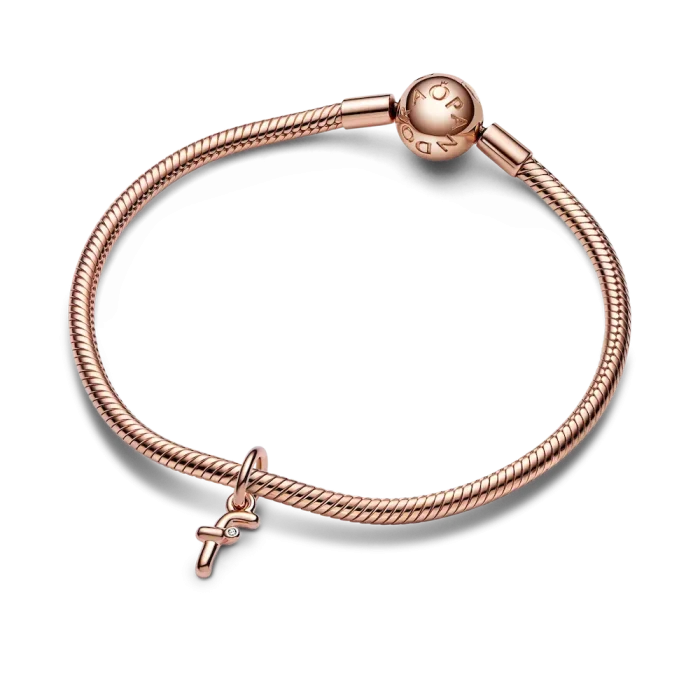 FINAL SALE - Letter F Script Alphabet Dangle Charm - Image 3