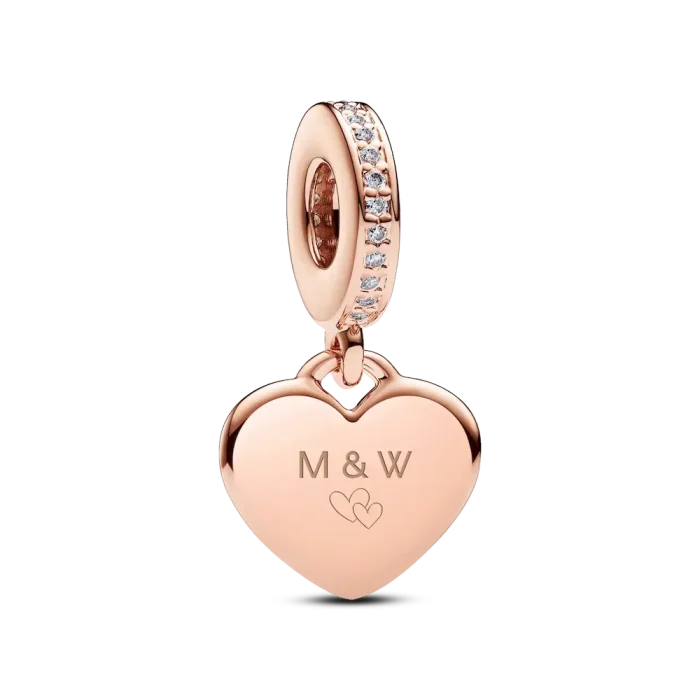 Engravable Heart Tag Dangle Charm - Image 4