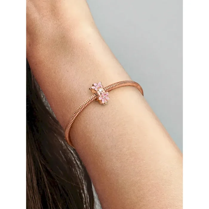 Pink Daisy Spacer Clip Charm - Image 2