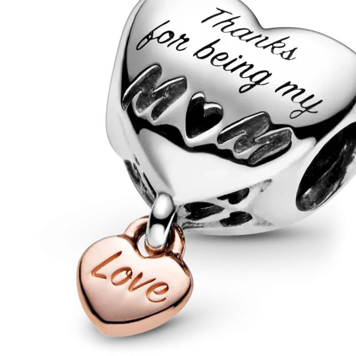 Love You Mom Heart Charm - Image 5