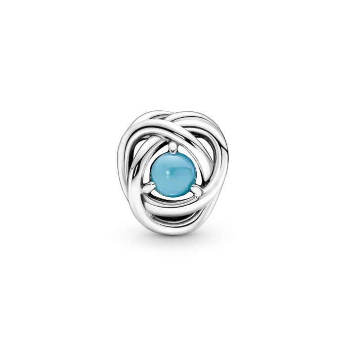 December Turquoise Blue Eternity Circle Charm - Image 5