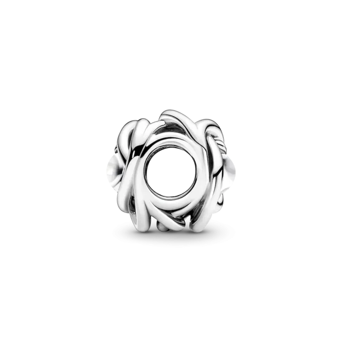 June White Mother of Pearl Eternity Circle Charm - Image 2