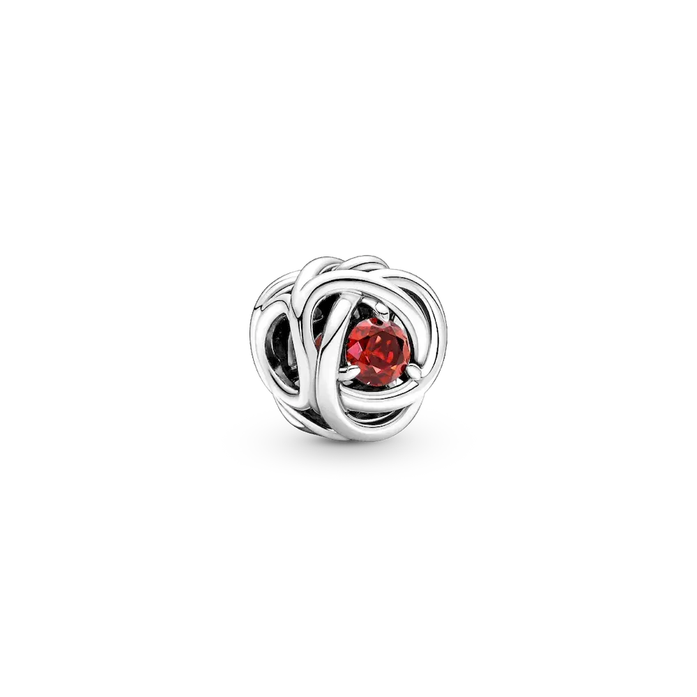 July True Red Eternity Circle Charm