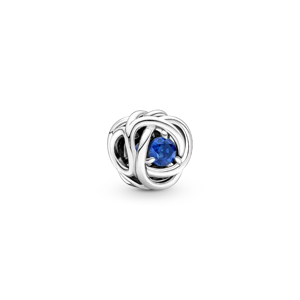 September Blue Eternity Circle Charm