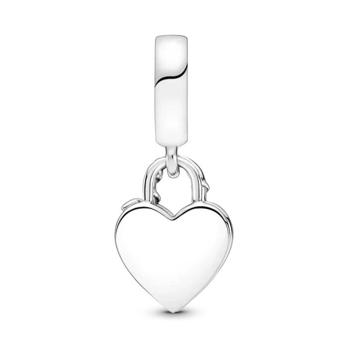 Rose Heart Padlock Dangle Charm - Image 5