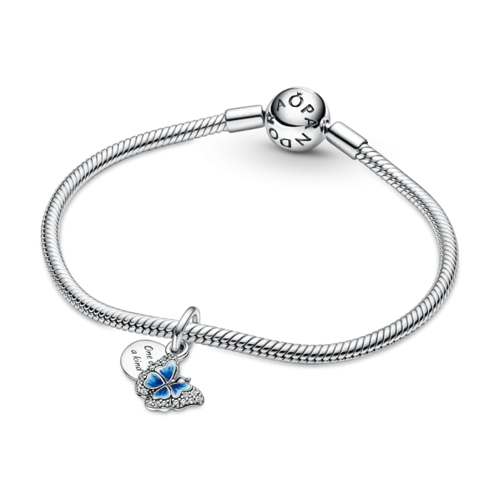 Blue Butterfly & Quote Double Dangle Charm - Image 4