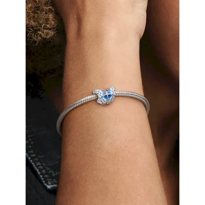 Blue Butterfly Sparkling Charm - Image 2
