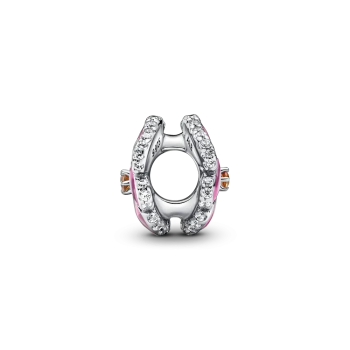 Pink Pansy Flower Charm - Image 7