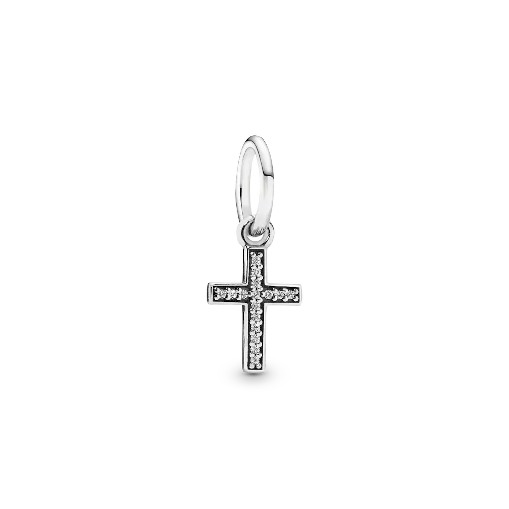 Sparkling Cross Dangle Charm