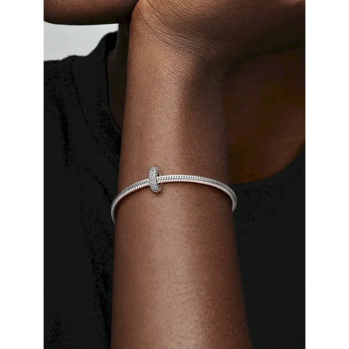 Clear Sparkle Spacer Charm - Image 2