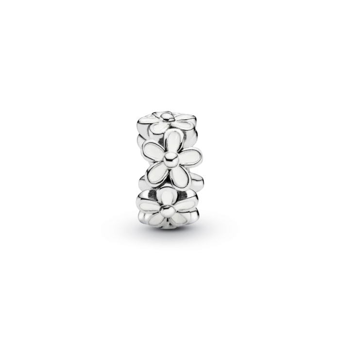 White Daisy Flower Spacer Charm - Image 5