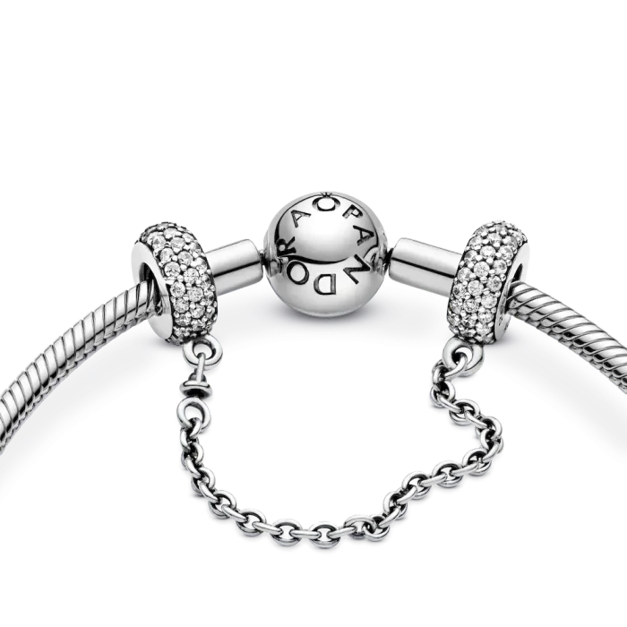 Sparkling Pavé Safety Chain Charm - Image 5