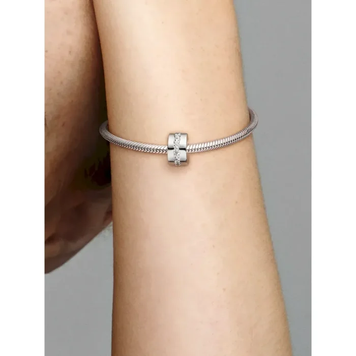 Clear Sparkling Row Clip Charm - Image 2