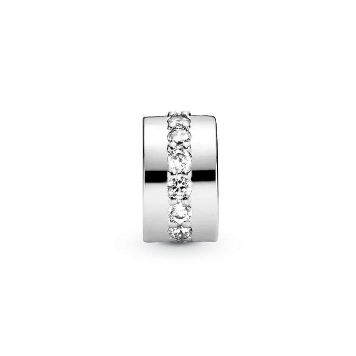Clear Sparkling Row Clip Charm - Image 5