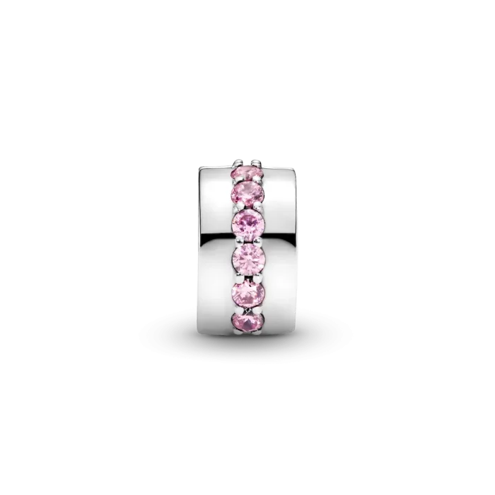 Pink Sparkling Row Clip Charm - Image 6