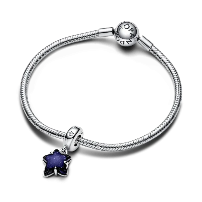 Celestial Galaxy Star Murano Dangle Charm - Image 5