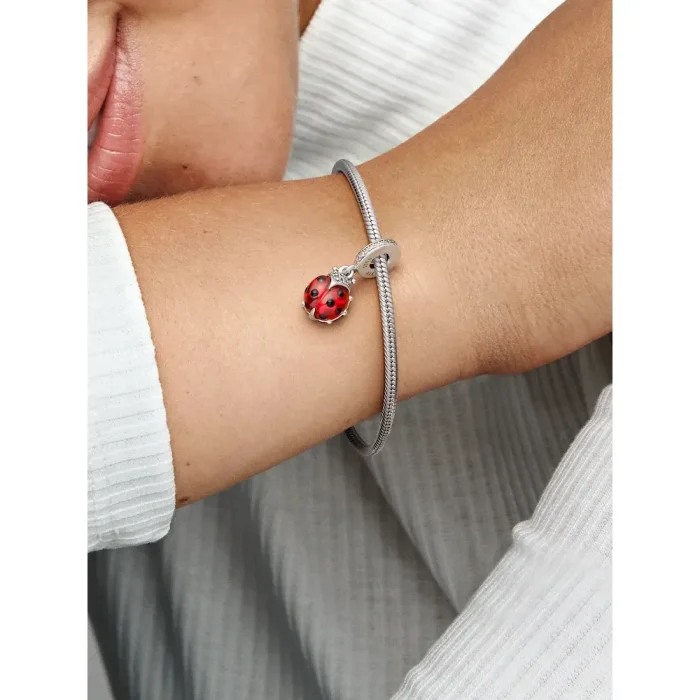 Red Ladybird Dangle Charm - Image 2