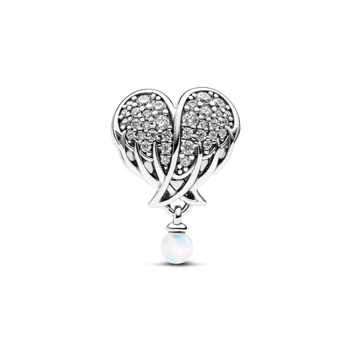 Sparkling Angel Wings & Heart Charm - Image 4