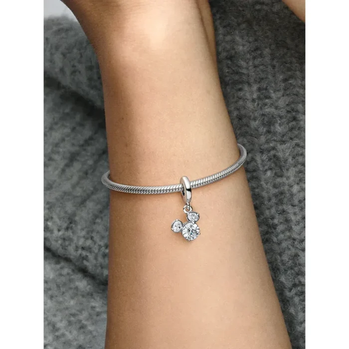 Disney Mickey Mouse Sparkling Head Silhouette Dangle Charm - Image 2