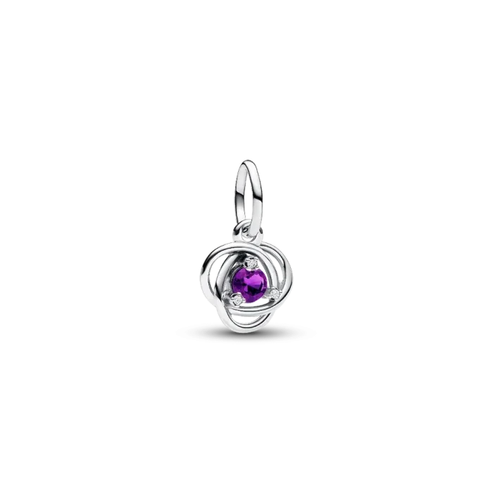 February Eternity Circle Dangle Charm Bracelet Set - Image 3