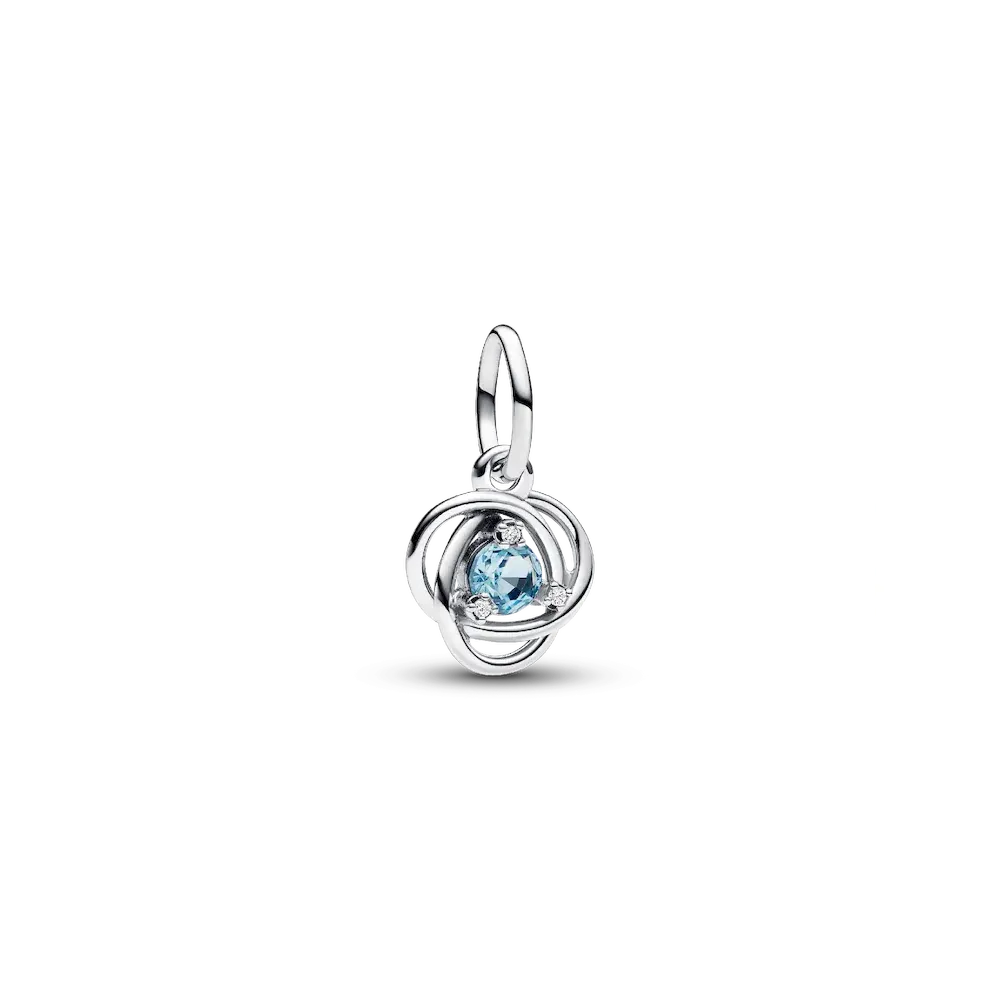 Sea Aqua Blue Eternity Circle Dangle Charm