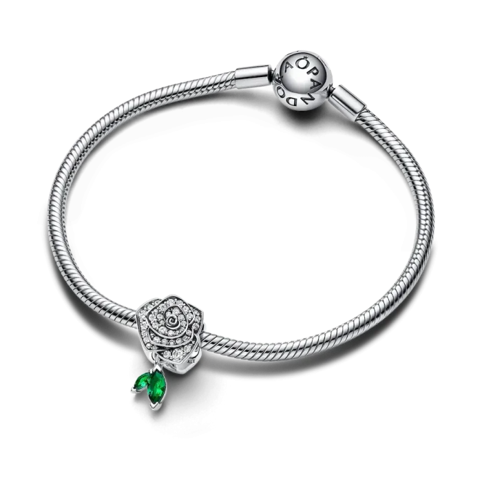 Sparkling Rose in Bloom Charm - Image 7