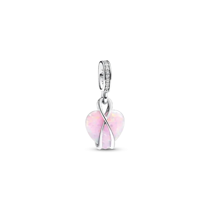 Mom Opalescent Heart Dangle Charm Bracelet Set - Image 3