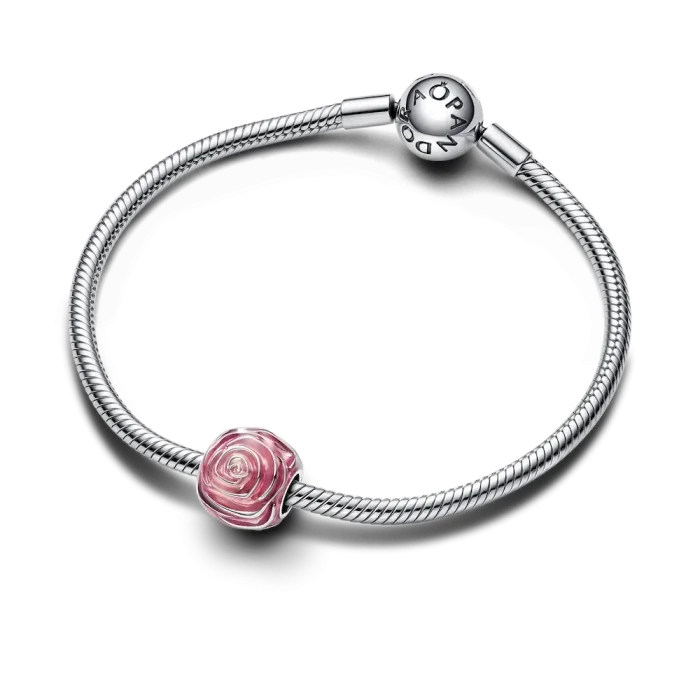 Pink Rose in Bloom Charm - Image 5