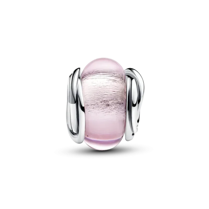 Encircled Pink Murano Glass Charm - Image 5