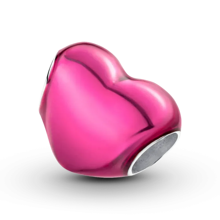 Metallic Pink Heart Charm - Image 6