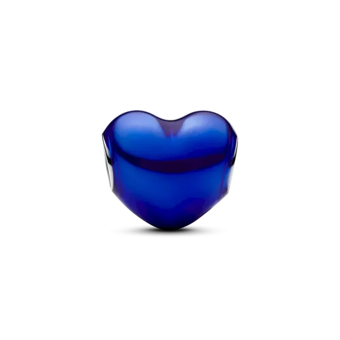 Metallic Blue Heart Charm - Image 5