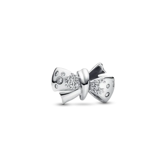 Silver Sparkling Bow Bracelet Set - Image 2