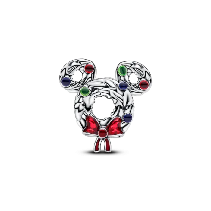 Disney Mickey Mouse Christmas Wreath Charm - Image 5
